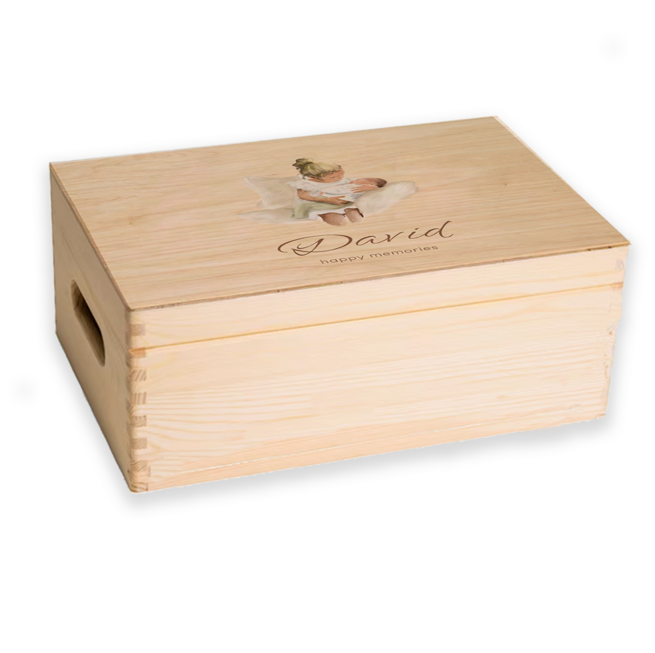 Uniek getekend memorybox broertje met olieverf