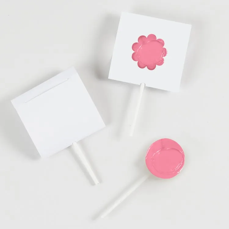 Doopsuiker lollyhoesje zelf maken bloem | 3 stuks