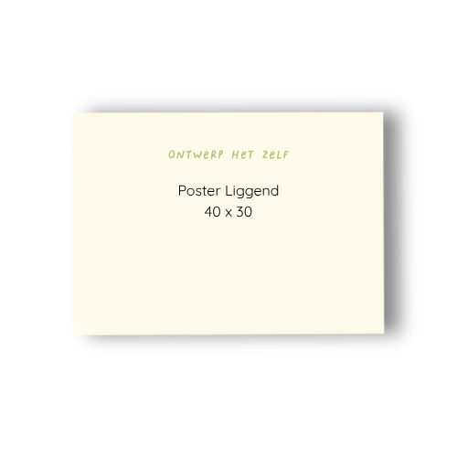 Poster - LIGGEND - 40x30 - opgerold | Blanco