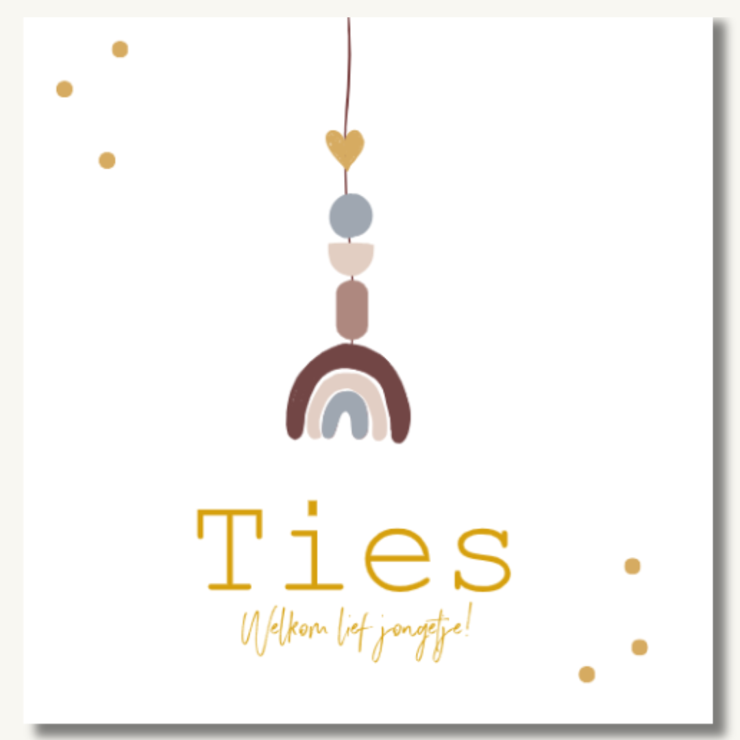 Kraambezoekboek regenboog hanger