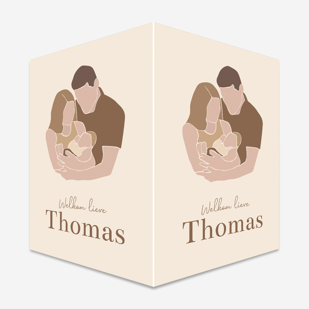 Raambord Gezin Baby Illustratie