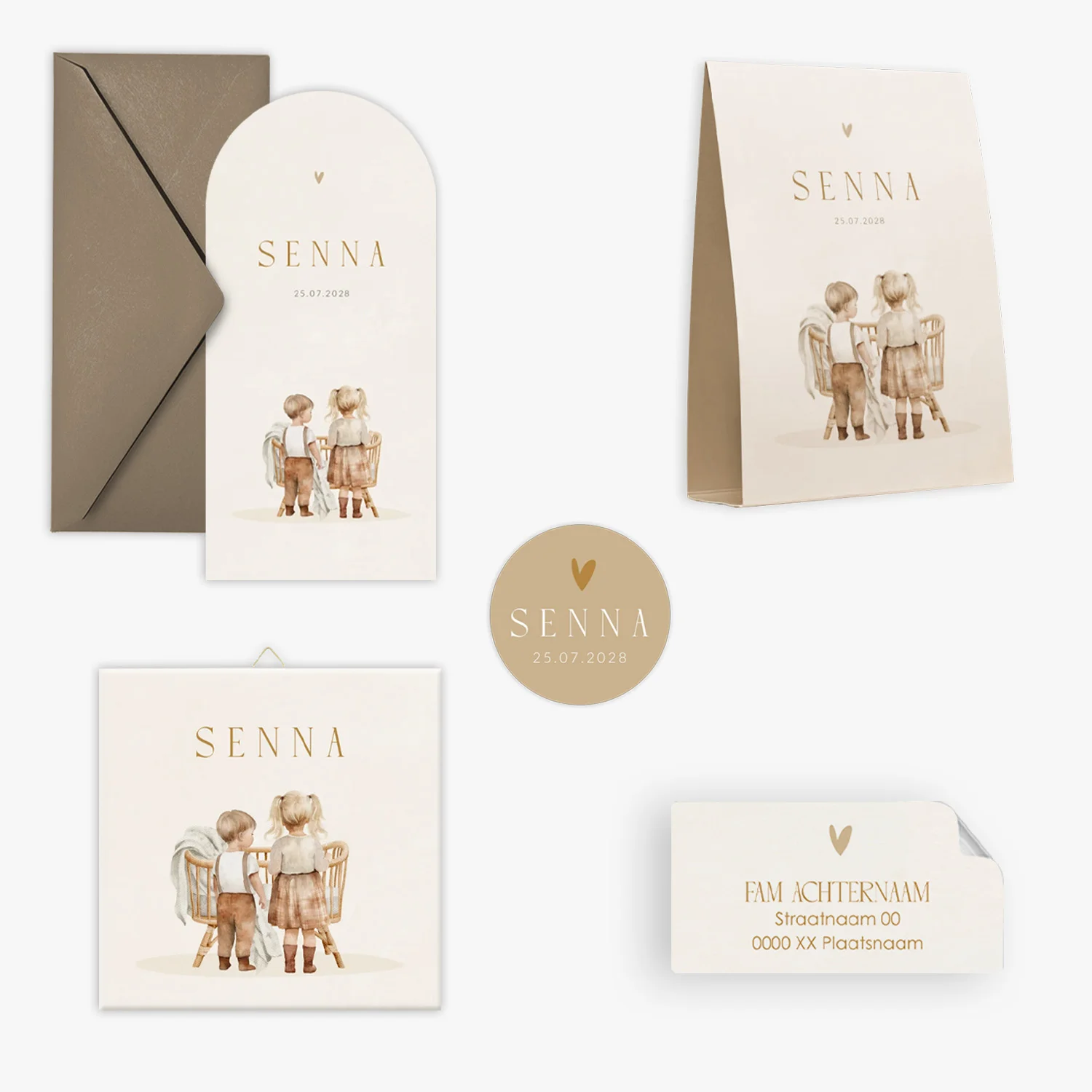 doorlink geboortekaartjes set rocking our world