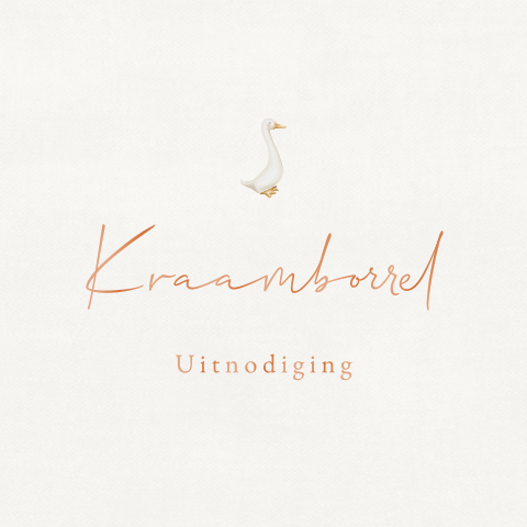 Kraamborrelkaart met gansje