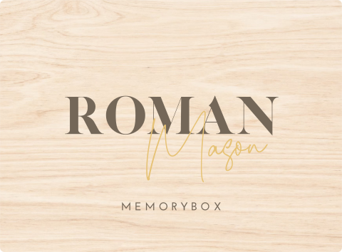 Memorybox baby trendy met naam
