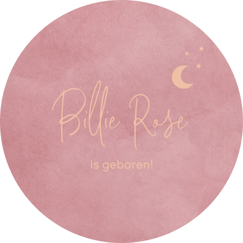 Prachtige raamsticker met velvet-look, maan en sterren