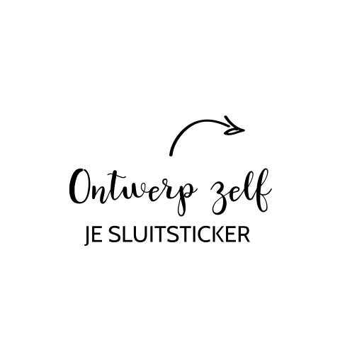 Personaliseerbare sluitsticker in de vorm van een wolkje