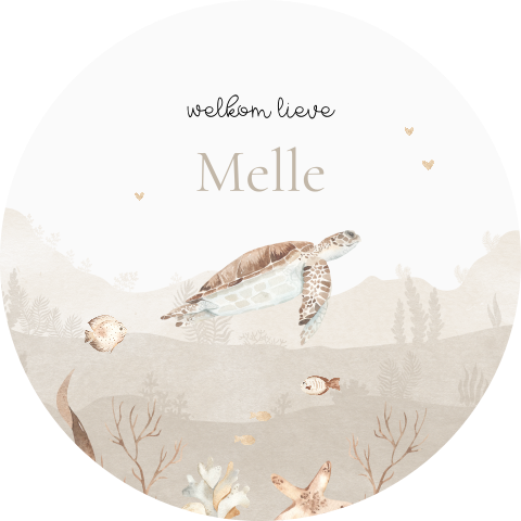 Tuinbord onderwaterwereld beige tinten