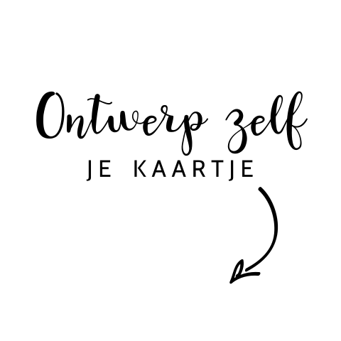 Zelf maken wenskaart vierkant dubbel