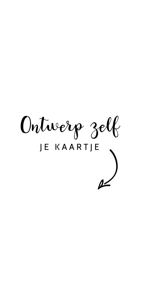 Langwerpig staand geboortekaartje