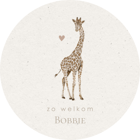 Raamsticker met schattige illustratie van giraf