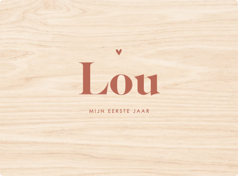 Memorybox met roestkleur naam en hartje