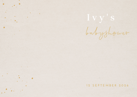Placemat beige met goudlook spetters