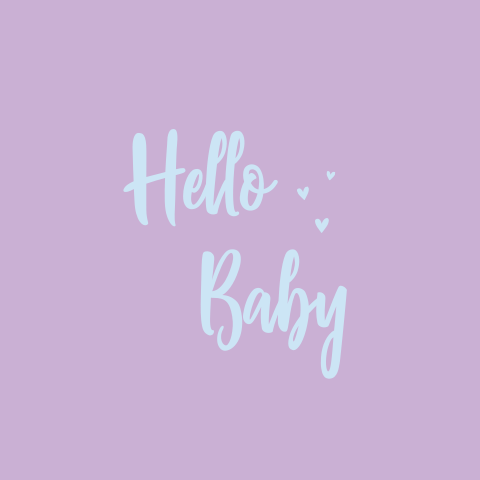 Gender reveal uitnodiging rond met colorblocking