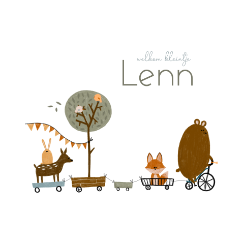 Ronde raamsticker met getekende dieren