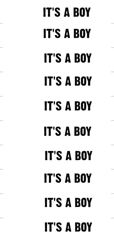 DIY-label Geboortekaartje Its a Boy