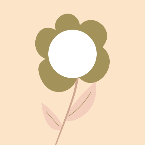 Vrolijk geboortekaartje meisje met bloem en uitgesneden rondje