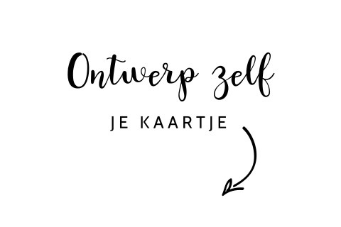 Blanco liggend verjaardagskaartje enkel