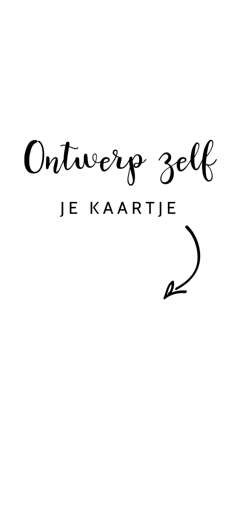 Langwerpig staand uitnodigingskaartje