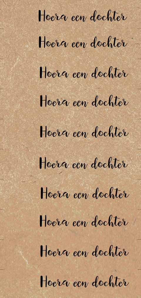 Kraftlook DIY-label Hoera Een Dochter