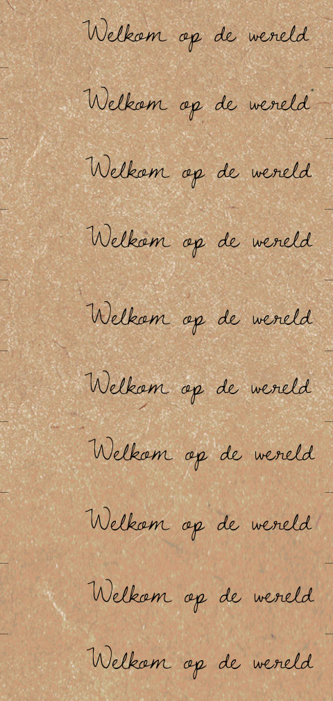 DIY-label kraftlook Welkom op de Wereld