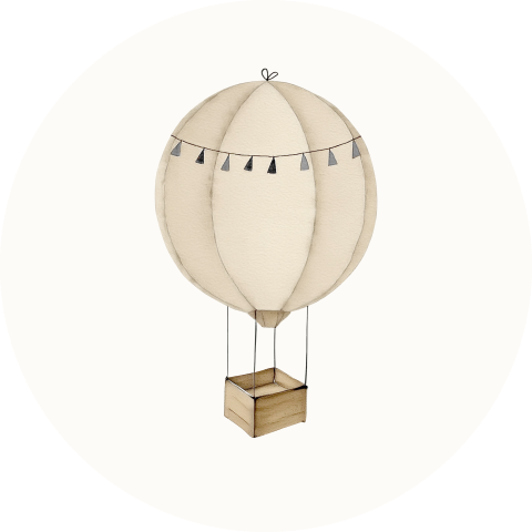 Sluitsticker stijlvol met luchtballon