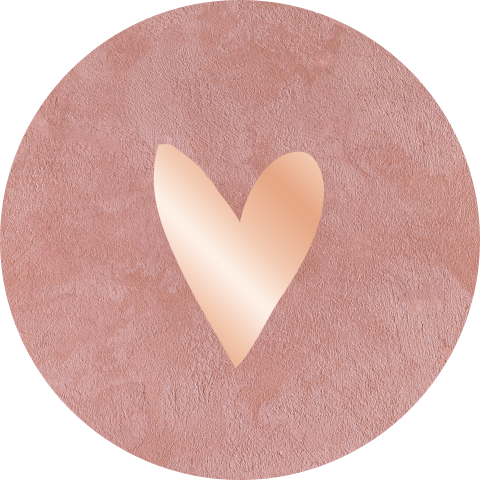Sluitsticker met hartje op roze velvet-look