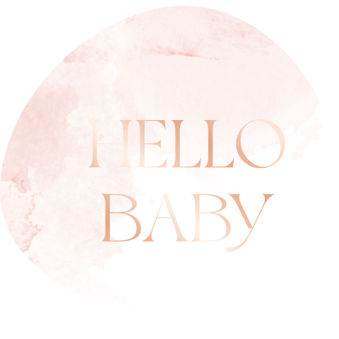 Sticker organisch met roze watercolour en roségoudfolie