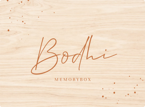 Memorybox baby met trendy koperkleur naam