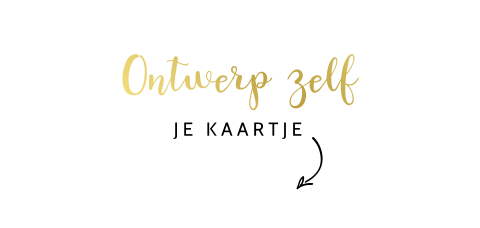 Zelf maken geboortekaartje met goudfolie in panorama
