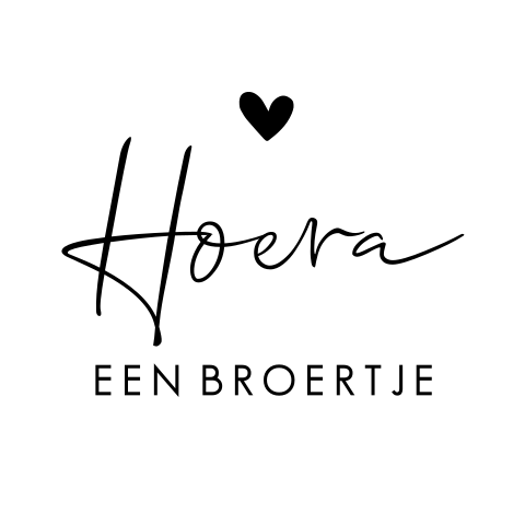Sluitsticker met hartje voor een broertje