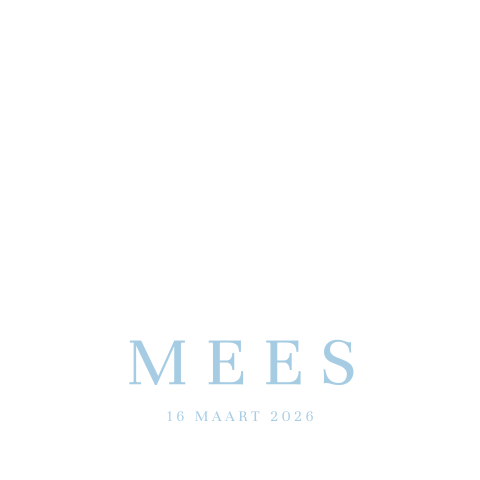 Lief geboortekaartje met uitsnede van babyvoetjes voor een jongen