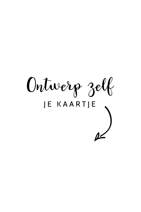 Blanco staand dubbel geboortekaartje