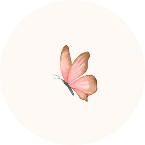 Sticker met vlindertje