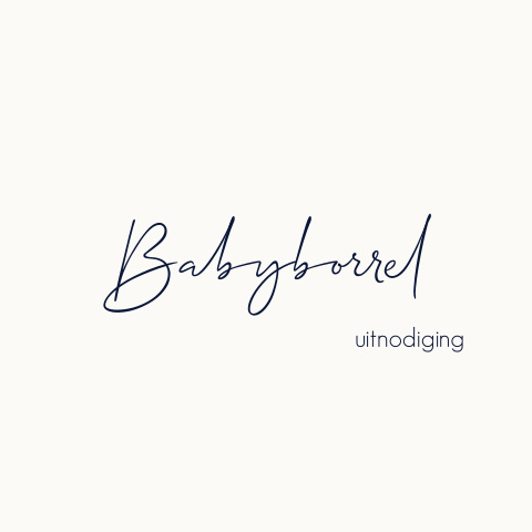 Prachtige babyborrel uitnodiging
