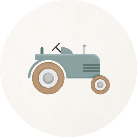 Sluitsticker met tractor