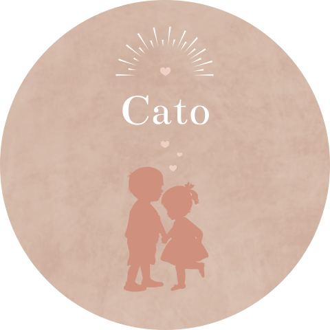 Raamsticker met peach silhouet broer en zusje en hartjes