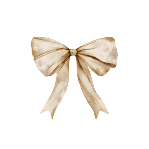 Sluitsticker wit met beige strik