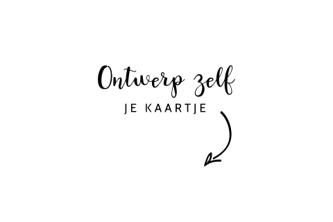 Blanco liggend kaartje enkel