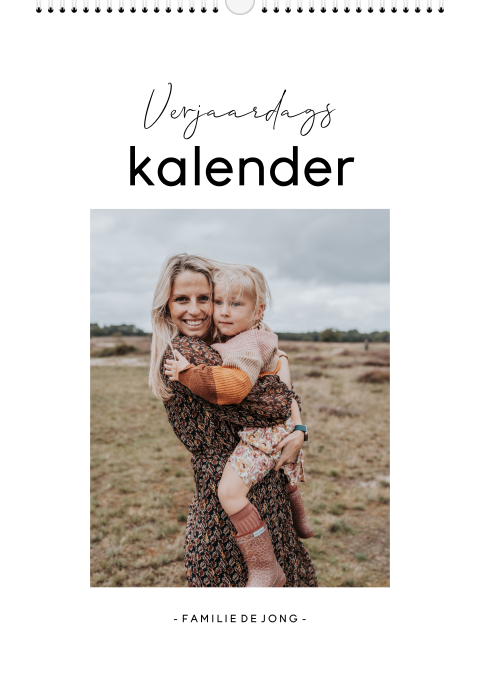 Verjaardagskalender gezin met foto's