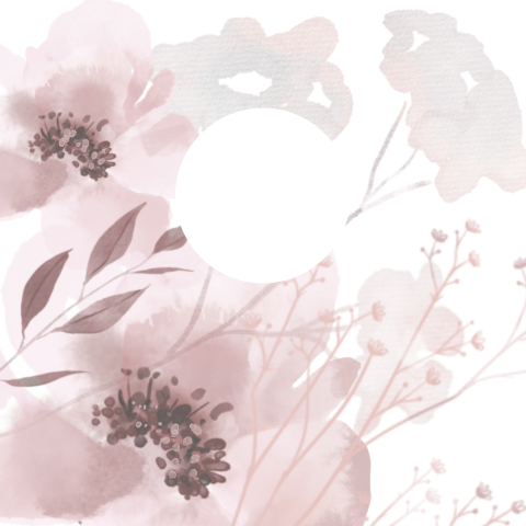 Watercolour bloemen geboortekaartje voor meisje met uitgesneden vorm