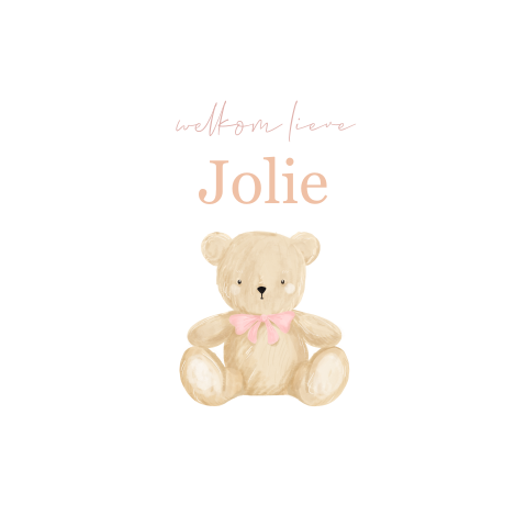 Ronde raamsticker met schattige teddybeer