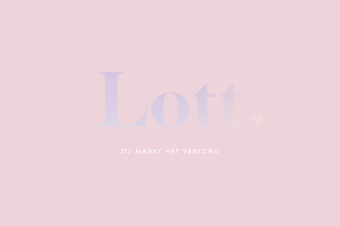 Holografisch geboortekaartje voor een meisje met roze achtergrond