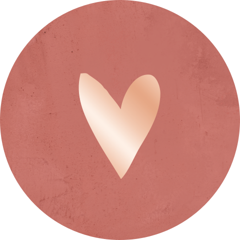 Sluitsticker roze velvet met hartje in roségoudfolie