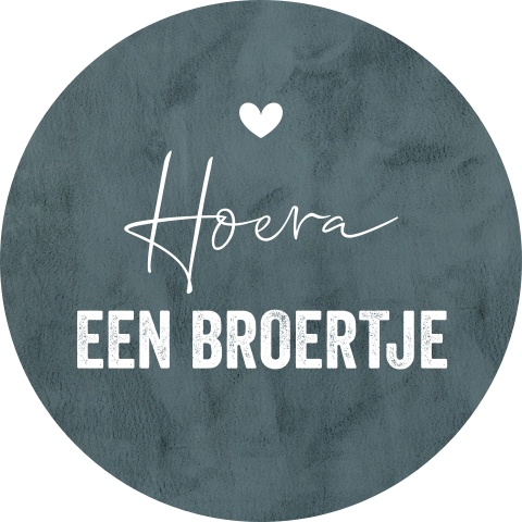 Sluitsticker broertje met naam en velvet-look