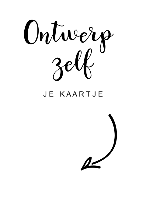 Wenskaart zelf maken staand dubbel