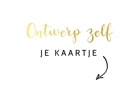 Zelf maken liggend geboortekaartje met dubbelzijdig goudfolie