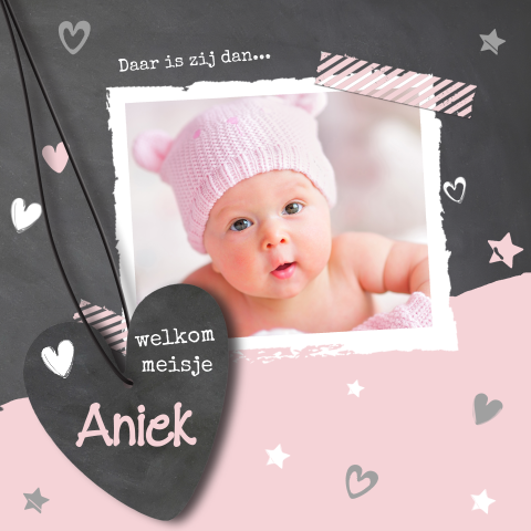 Gaaf babykaartje van LOVZ voor meisje