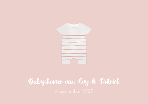 Placemat roze met rompertje
