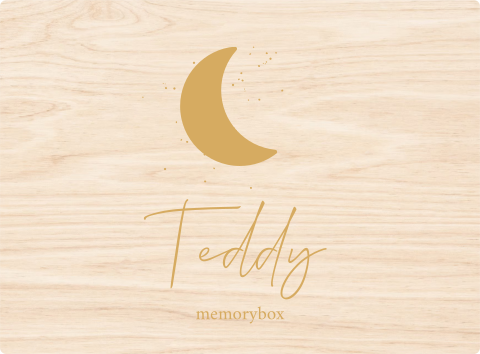 Memorybox baby stijlvol met maan en naam