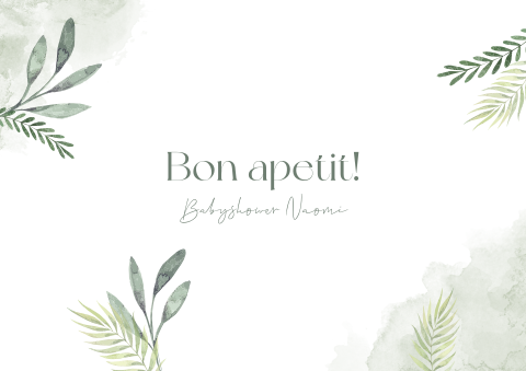 Placemat botanical groen met jungelbladeren